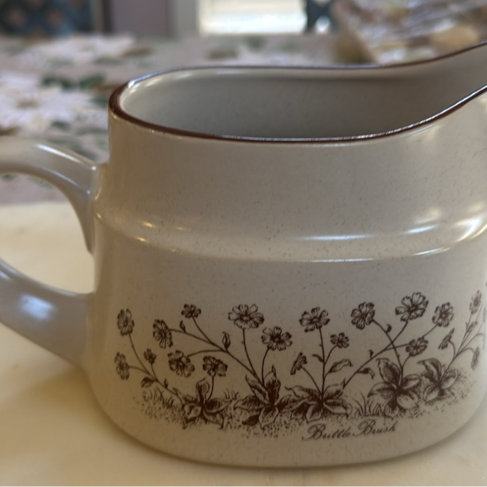 Noritake -Desert Flowers Pattern Stoneware - Gravy Boat- Vintage